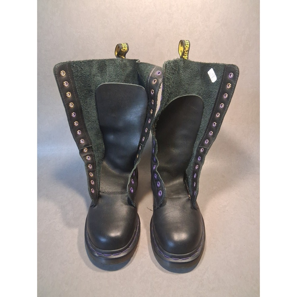💜Dr. Doc Martens 1914 Laceup Boots 14Purple Eyelets And Stitch US size 4 💜RARE